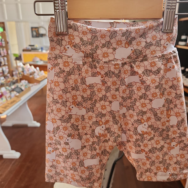 Easter| Bike shorts | floral bunny