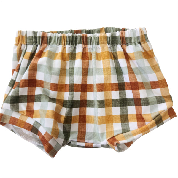 Shorts | Bummies | Earthy gingham